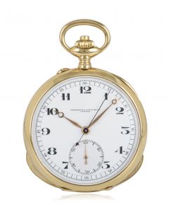 Vacheron & Constantin Open Face Chronograph Pocket Watch Yellow Gold