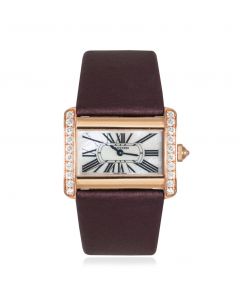 Cartier Tank Divan NOS Rose Gold Diamond Set