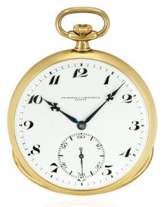 Vacheron & Constantin. A Yellow Gold Keyless Lever Dress Pocket Watch C1929