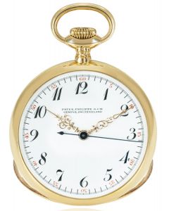 Patek Philippe. A Rare 18ct Gold Centre Second Keyless Lever Open Face Pocket Watch C1920s