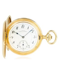 J. Assmann Glashutte. A Fine 18ct Gold Keyless Lever Full Hunter Pocket Watch C1900