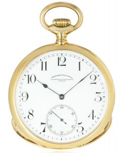 Vacheron & Constantin Chronometre Royal. A Gold Keyless Lever Open Face Pocket Watch C1910