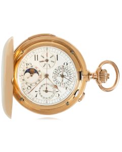 A Swiss Perpetual Minute Repeater Chronograph Full Hunter Pocket Watch C1900