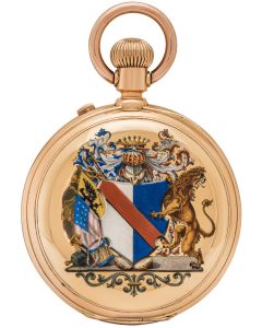 An Historic and Rare Rose Gold Enamelled Pivoted Detente Half Hunter Pocket Watch C1880