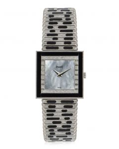 Piaget Rare White Gold White Mother of Pearl Dial Onyx Set 9200 C 426