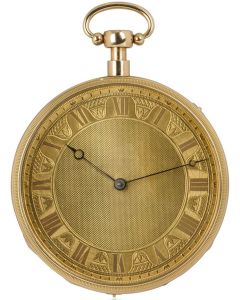 A Rare 18kt Yellow gold  Open Face Musical Quarter Repeater Pocket Watch C1820