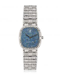 Audemars Piguet Cocktail Dress Watch White Gold Blue Opal Dial