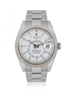 Rolex Sky-Dweller Stainless Steel Intense White Dial B&P 326934