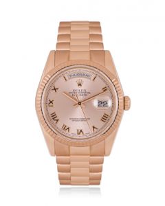 Rolex Day-Date Rose Gold Rose Dial 118235