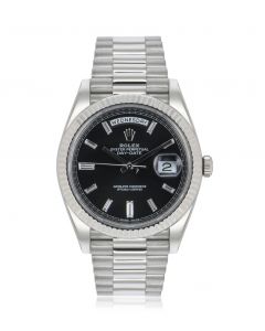 Rolex Day-Date 40 Bright Black Diamond Dial 228239