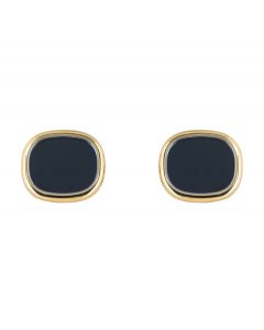 Patek Philippe Ellipse Men's Cufflinks Yellow Gold Blue Accent