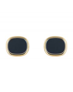 Patek Philippe Ellipse Men's Cufflinks Yellow Gold Blue Accent