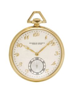 Vacheron Constantin Gold Keyless Lever Dress Pocket Watch C1931