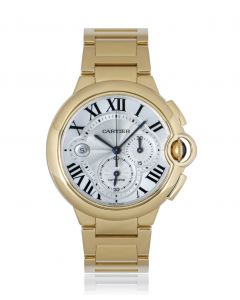 Cartier Ballon Bleu Chronograph Yellow Gold B&P W6920008