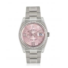 Rolex Datejust Pink Floral Dial 116244 Watch Centre