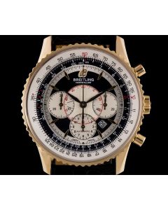 Breitling Montbrillant Navitimer Gents 18k Rose Gold Black Dial B&P H4137012/B987