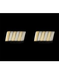 Bvlgari 18k Yellow Gold & 18k White Gold Tubogas Collection Cufflinks