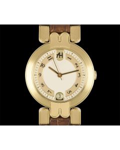 Harry Winston Premier Automatic Date Women's 18k Yellow Gold Silver Dial