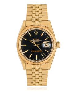 Rolex Datejust NOS Florentine Finish Matte Black Dial 1611