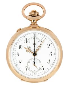 Audemars Piguet. A Rare Rose Gold Split Second Chrono Pocket Watch C1891