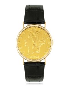 Piaget A Rare $20 Gold Coin Wristwatch 1972
