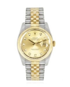 Rolex Datejust 36MM Champagne Diamond Dial 116233