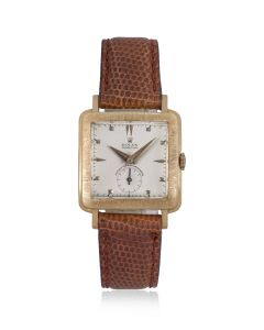 Rolex 18k Rose Gold Cream Dial Vintage Men's Wristwatch 4643