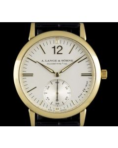 A.Lange & Sohne 18k Yellow Gold Silver Baton Dial Sax-O-Mat Gents 301.021
