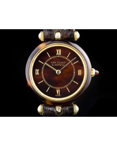 Van Cleef & Arpels Bakelite Ladies Dress Watch 18k Yellow Gold Bakelite Dial & Bezel G2531D9