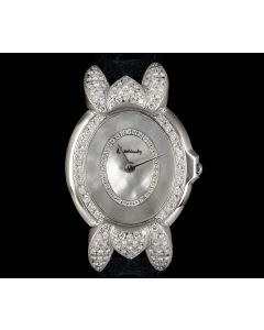 Kutchinsky Ovaline Ladies Dress Watch 18k White Gold Mother Of Pearl Diamond Set