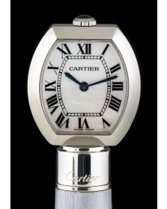 Cartier Stainless Steel Mother Of Pearl Roman Dial Limited Edition Ball Point Pen Watch