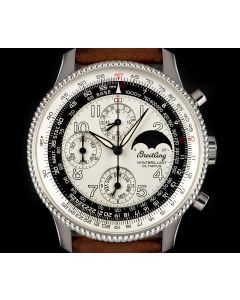Breitling Montbrillant Olympus Chronograph Stainless Steel Silver Arabic Dial A19350
