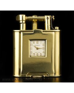 Dunhill Rare 18k Yellow Gold Art Deco Swing Arm Pocket Watch LighterC1930s
