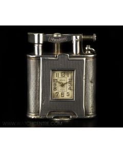 Dunhill Silver Art Deco Swing Arm Petrol Pocket Watch Lighter C1930s