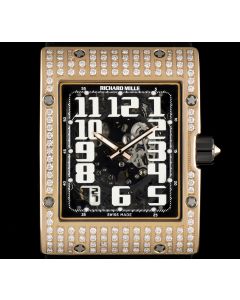 Richard Mille 18k Rose Gold Diamond Set Skeleton Dial Ultra Flat Auto RM016 AH RG
