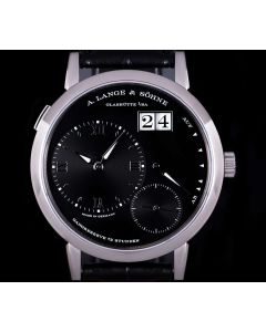 A. Lange & Sohne Grand Lange 1 Gents 18k White Gold Black Dial B&P 117.028