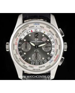Girard Perregaux Stainless Steel Anthracite Dial FTC World Time Chronograph Limited Edition B&P 49805