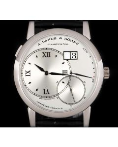A.Lange & Sohne Grand Lange 1 Gents Platinum Silver Dial B&P 115.026