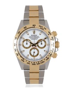 Rolex Cosmograph Daytona Stainless Steel & Yellow Gold White Dial B&P 116503