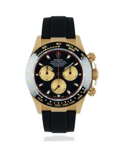Rolex Unworn Daytona Oysterflex Yellow Gold Intense Black & Champagne-Colour Dial B&P 116518LN