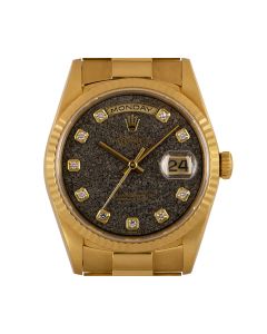 Rolex Rare Day-Date Yellow Gold Dinosaur Egg Diamond Dial 18238