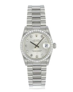 Rolex Datejust 31 Platinum Diamond Set 68286