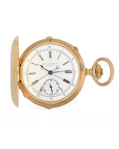 Patek Philippe Rare Full Hunter Pocket Watch Split Seconds Chronograph Rose Gold