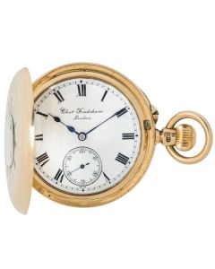 Charles Frodsham. A Gold Keyless Lever Half Hunter Pocket Watch C1897 