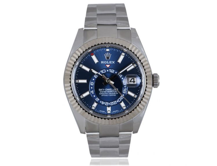 Sky dweller blue hotsell steel
