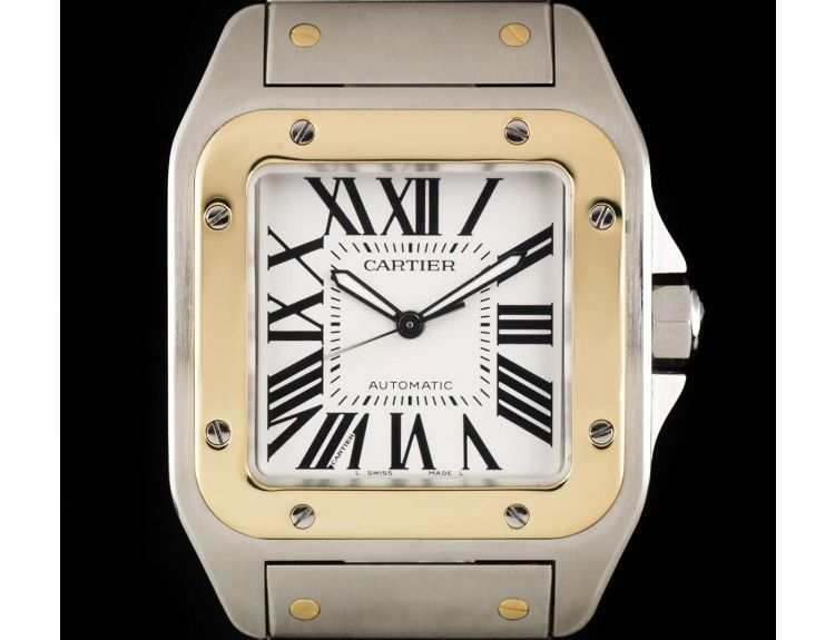 Cartier Santos 100 Lady watch automatic Full Set 2009  Lepage