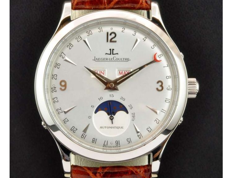 Jaeger LeCoultre S/S Master Control Moonphase B&P 140.8.98 | Pre-Owned ...