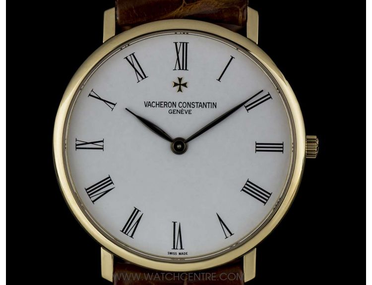 Vacheron & Constantin 18k Y/G White Dial Gents Wristwatch B&P 31160 ...