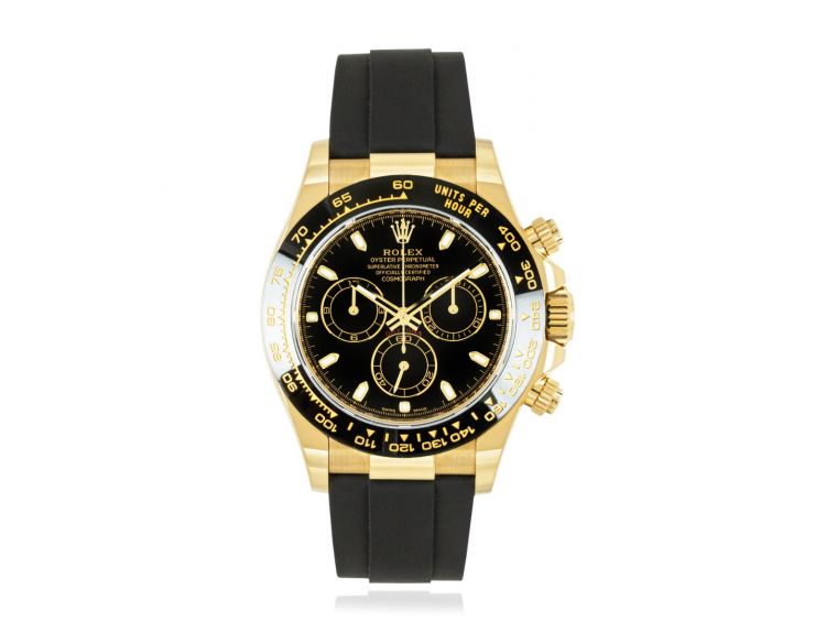 Rolex daytona yellow gold rubber strap cheap