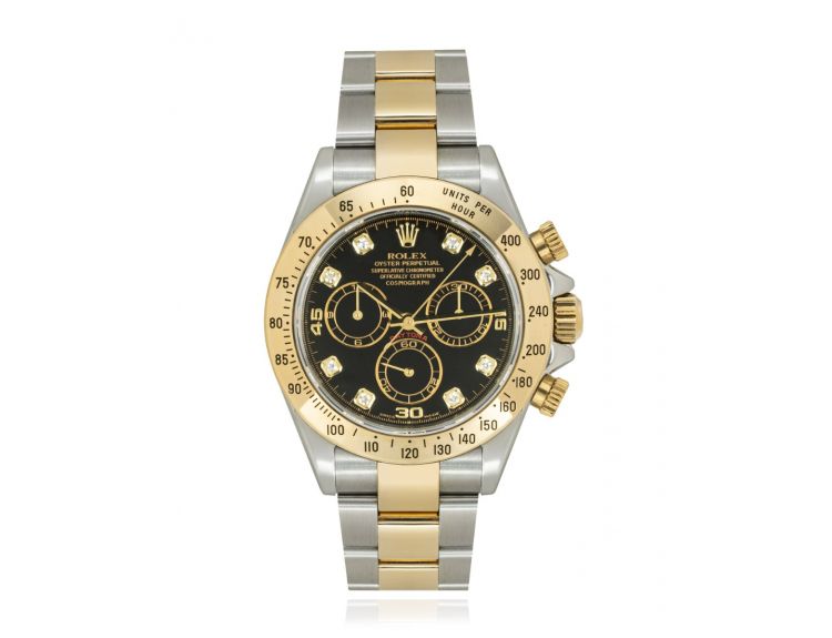 Rolex Daytona 40mm Diamond Dial Stainless Steel & Yellow Gold 116523 ...